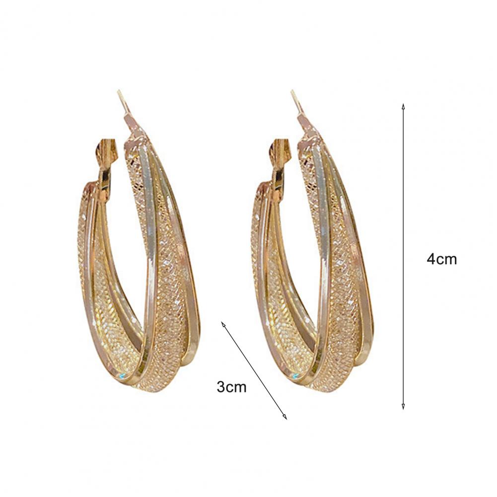 Donna | Oval glossy hoop earrings