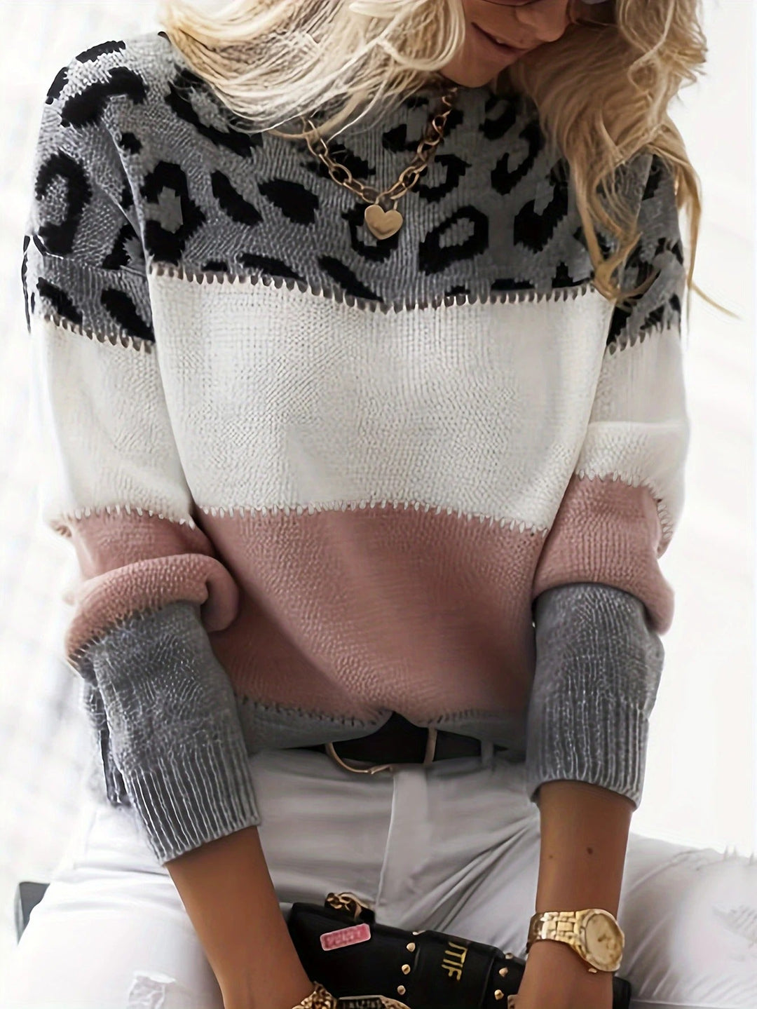 Helena Leopard Print Sweater
