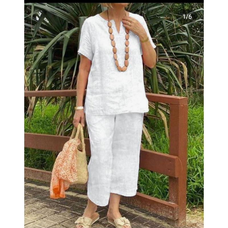 Isla | Linen Wide-Leg Set