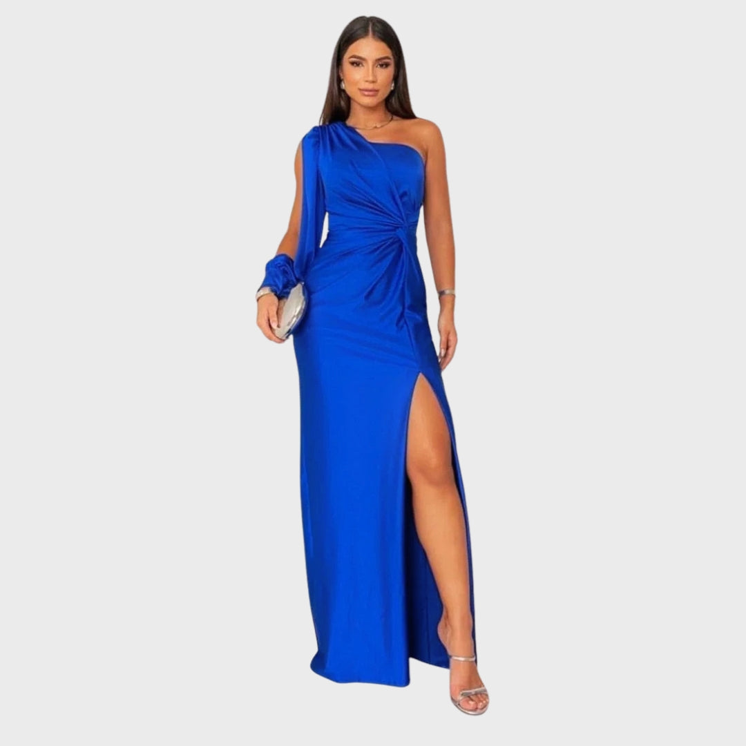 Belle | Elegant Silk Dress With Slit
