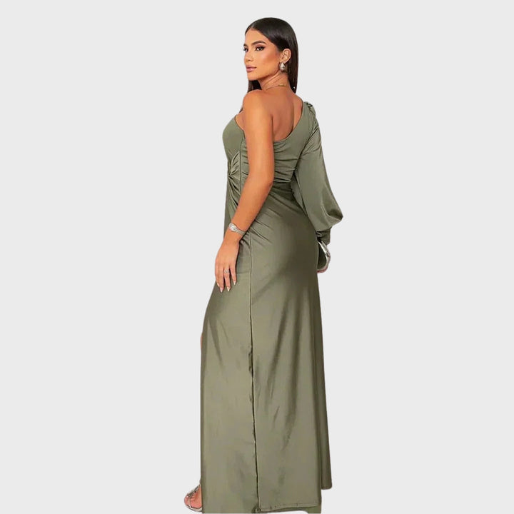 Belle | Elegant Silk Dress With Slit