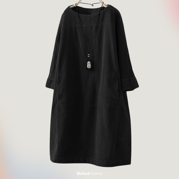 Amy Relaxed Corduroy Midi Dress