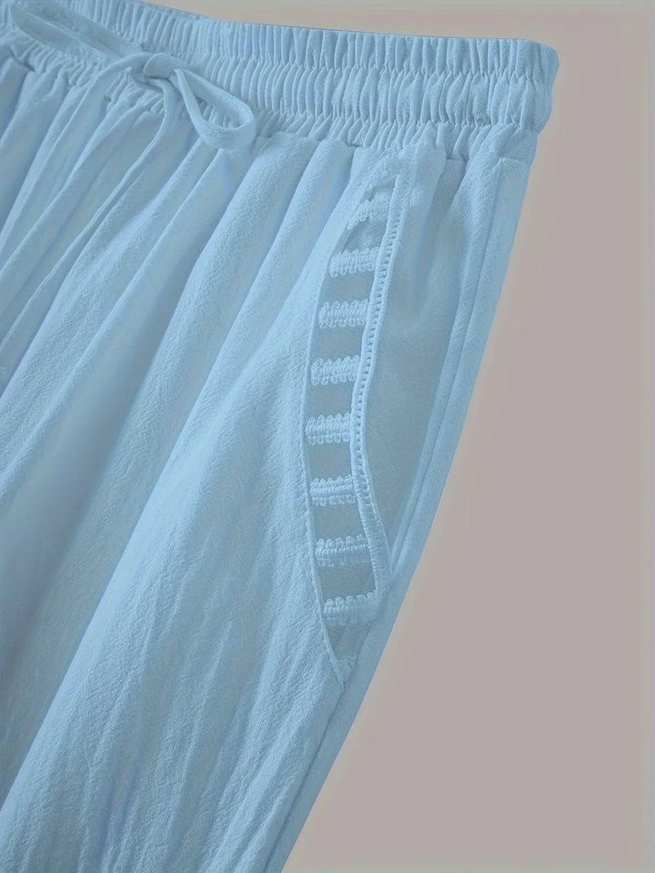 Tracey Contrast Trim Cropped Pants