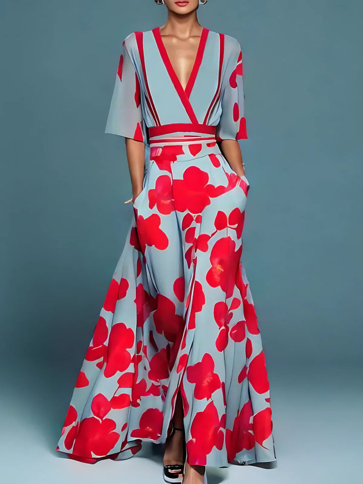 Laure | Elegant Floral Wrap Dress