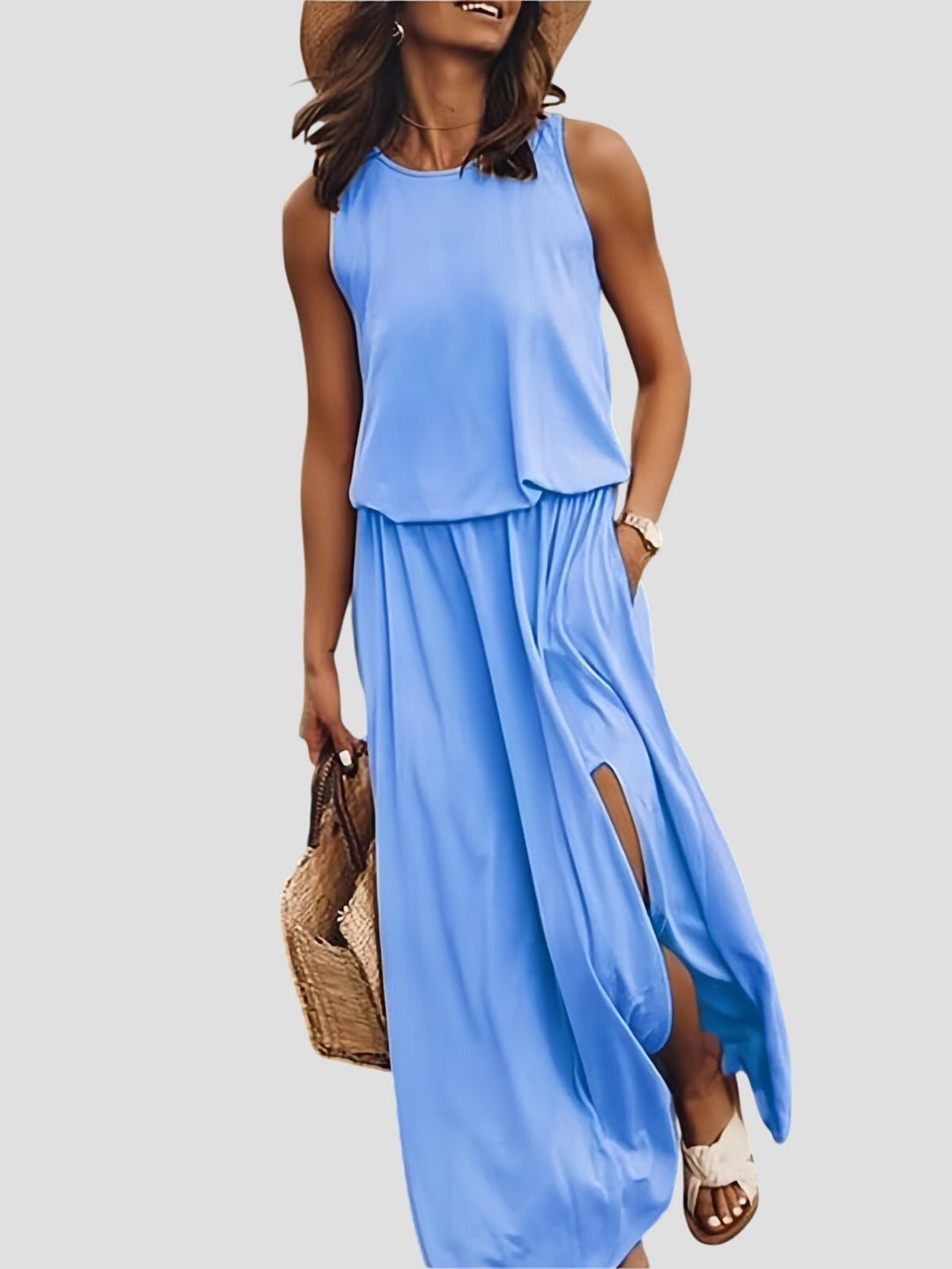 Minerva - Chic Sleeveless Maxi Dress