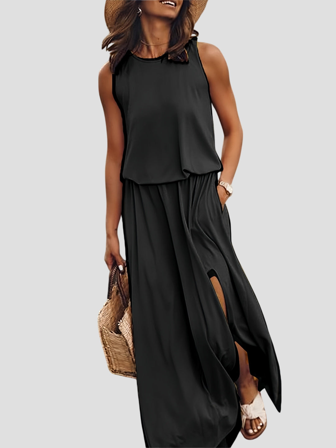 Minerva - Chic Sleeveless Maxi Dress