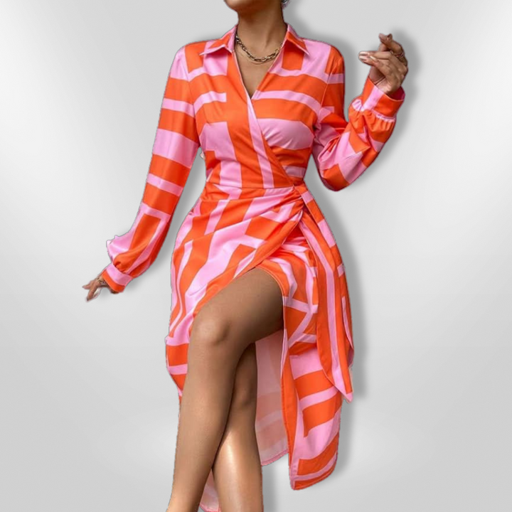SOLANA Printed Wrap Dress