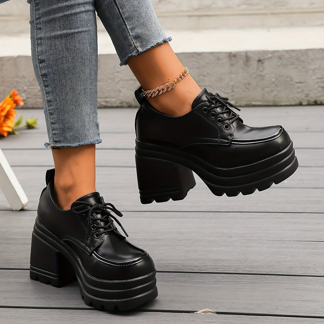 Beatrice Chunky Lace-Up Platforms