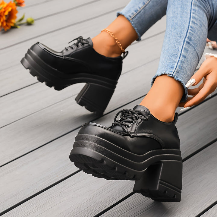 Beatrice Chunky Lace-Up Platforms