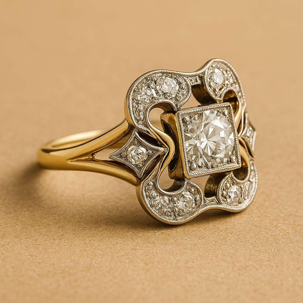 Donna | Vintage Zirconia Gold Ring