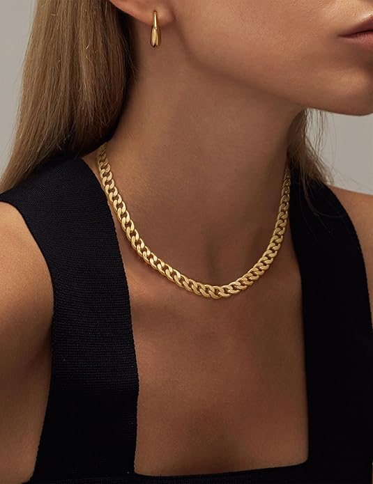 Bella | Golden Chunky Cuban Link Necklace