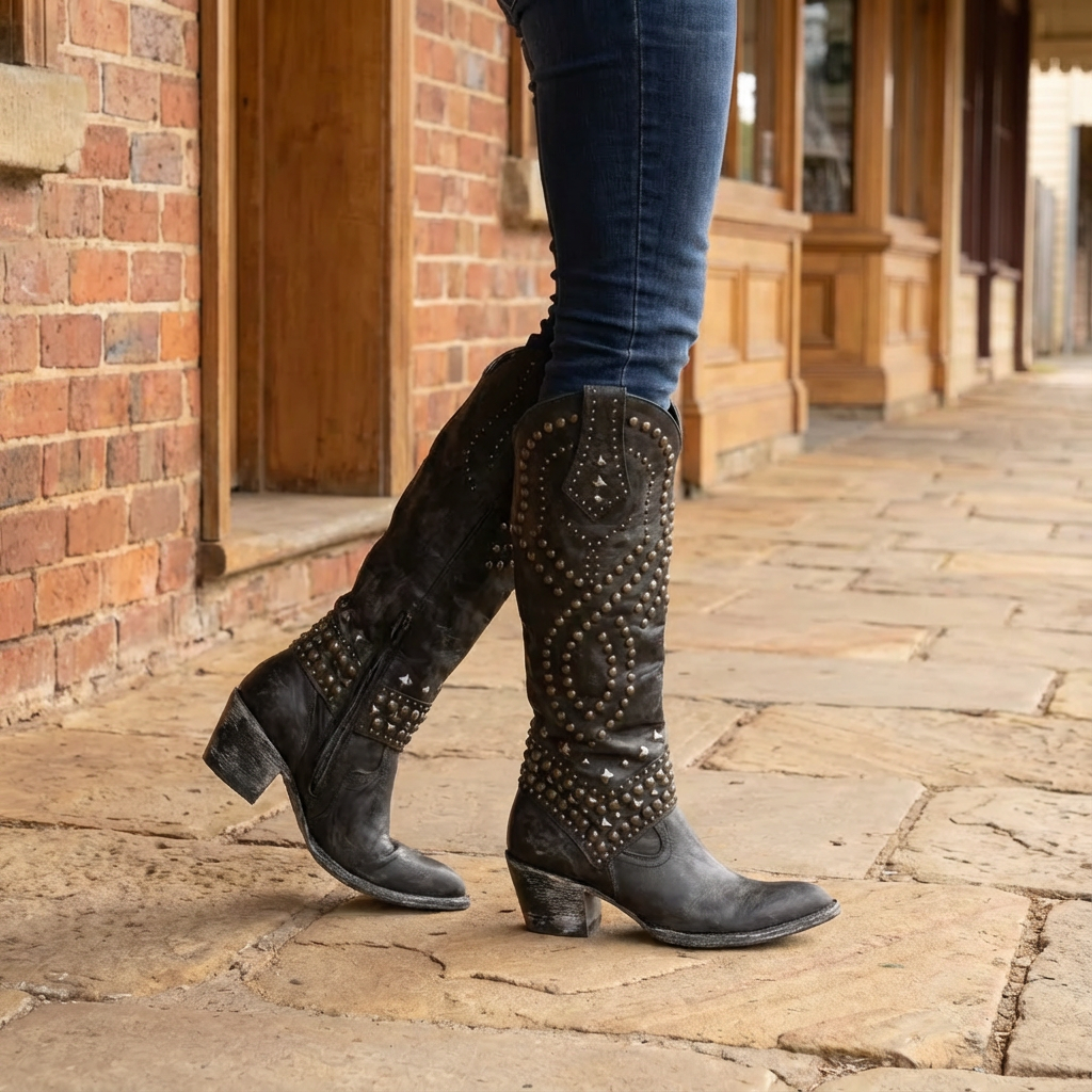 Eva | Western Knee-High Boots