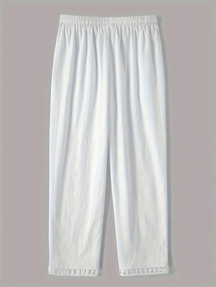 Tracey Contrast Trim Cropped Pants