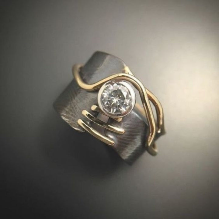 Sophie | Vintage Dark Silver Zirconia Ring