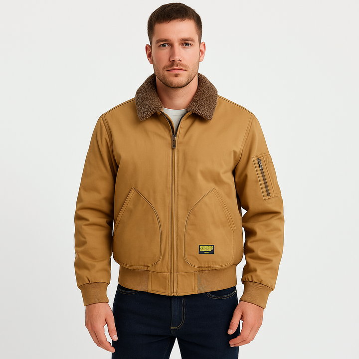 Jan Sherpa-Lined Bomber Jacket