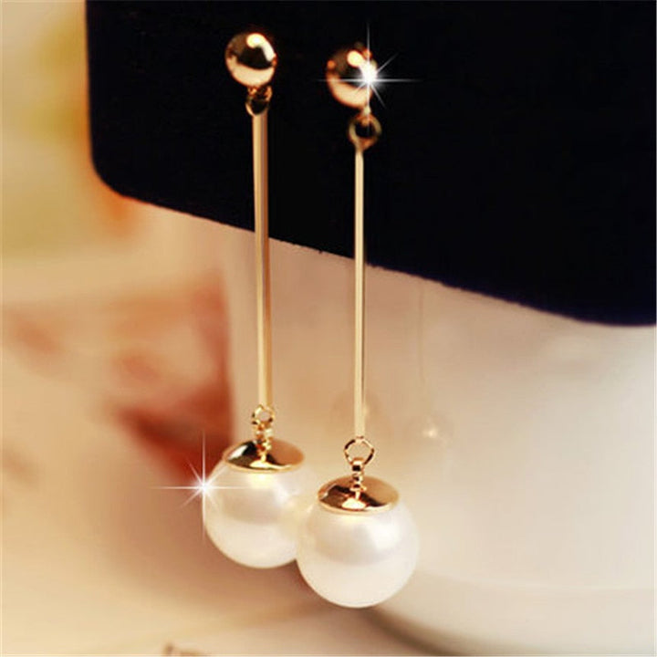Luxury Hanging Earrings with Special Hand-Set Pearls