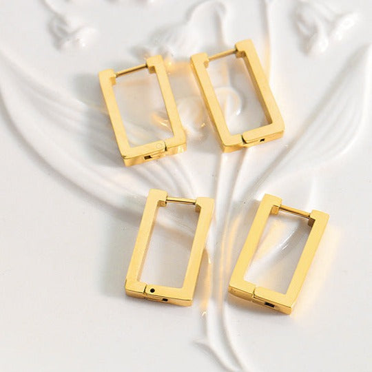 Terra Geometric Gold Earrings