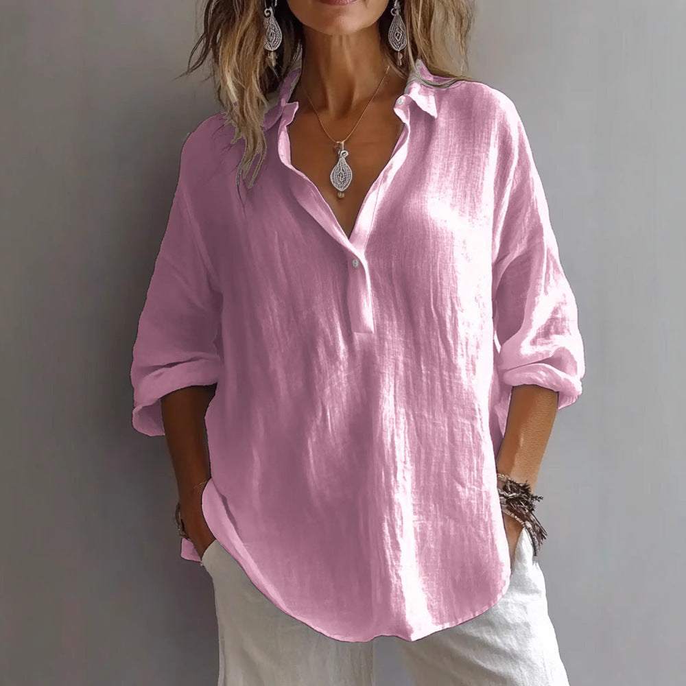 Annika Airy Linen Blouse