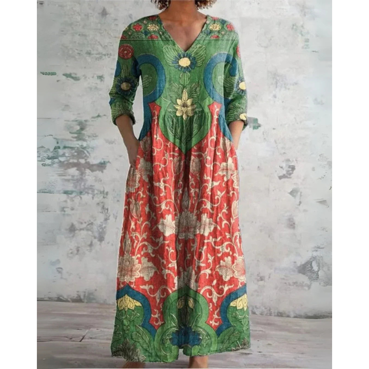 Emma | Vintage Floral Maxi Dress