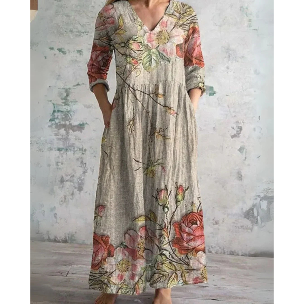 Emma | Vintage Floral Maxi Dress