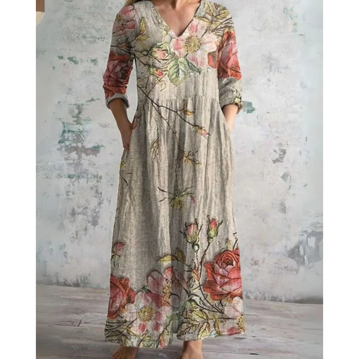 Emma | Vintage Floral Maxi Dress