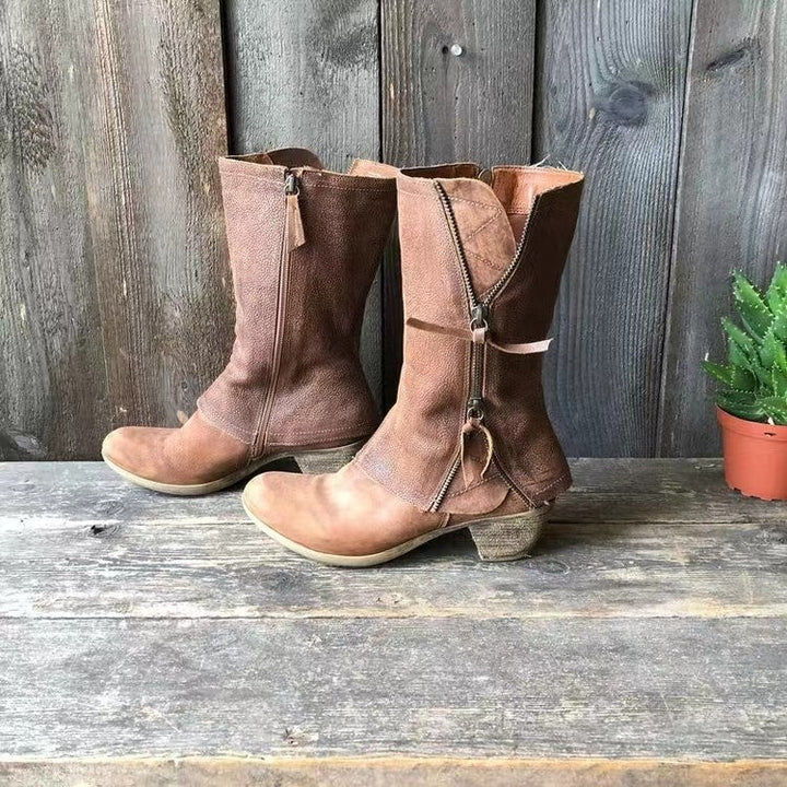 Bella | Women's Winter Cowgirl Boots With Warm Lining And Heel