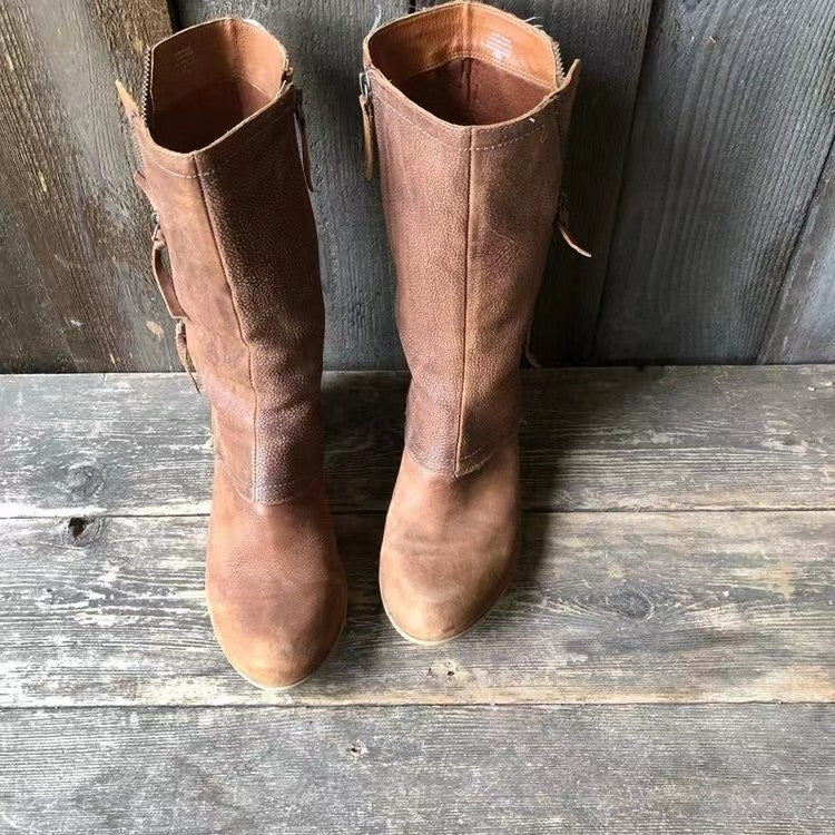 Bella | Women's Winter Cowgirl Boots With Warm Lining And Heel