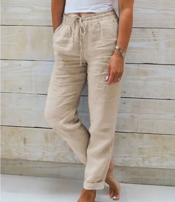 Ruby | Cotton Linen Casual Trousers