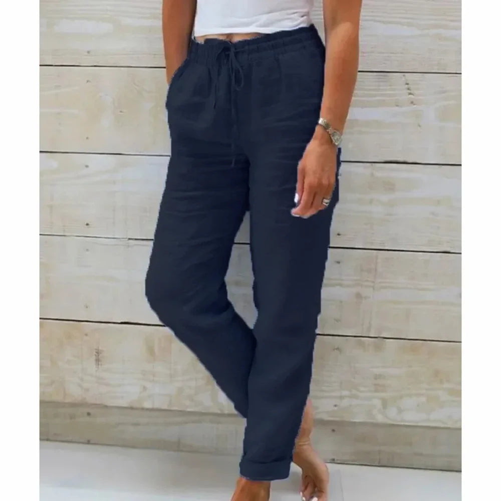 Ruby | Cotton Linen Casual Trousers