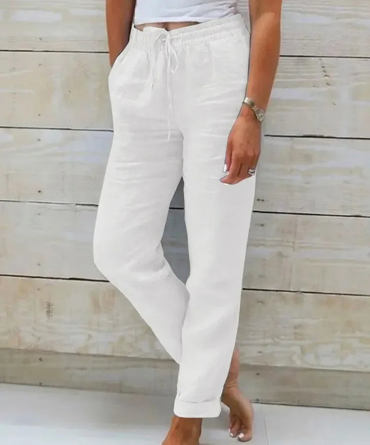 Ruby | Cotton Linen Casual Trousers