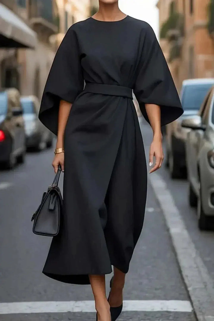 Clare Stylish Belted Maxi Dress