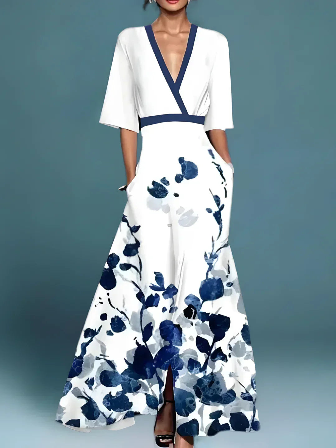 Laure | Elegant Floral Wrap Dress