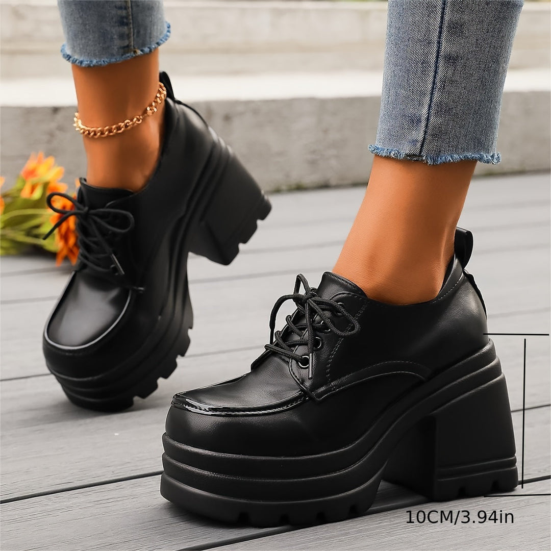 Beatrice Chunky Lace-Up Platforms