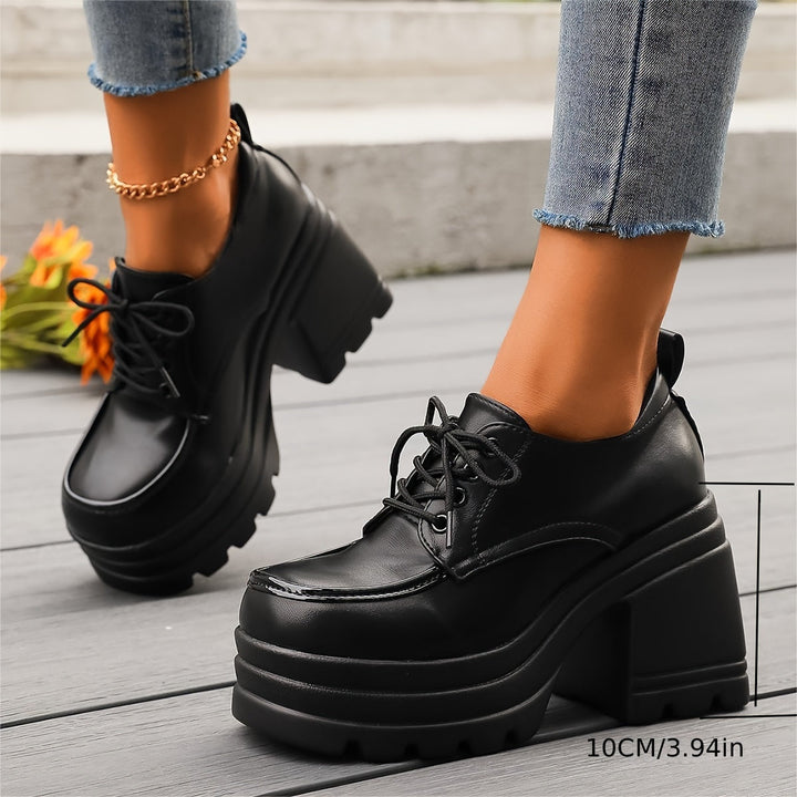Beatrice Chunky Lace-Up Platforms