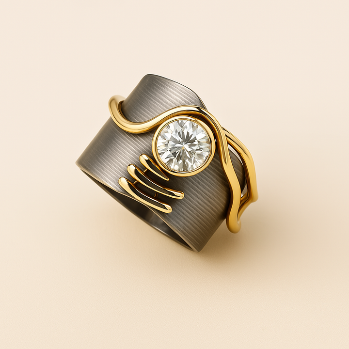 Sophie | Vintage Dark Silver Zirconia Ring