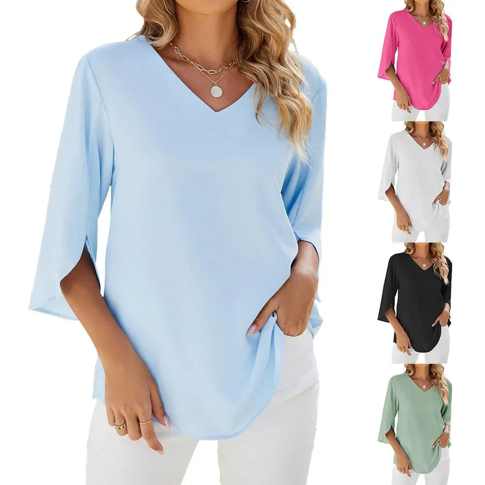 Cara - V-Neck Blouse