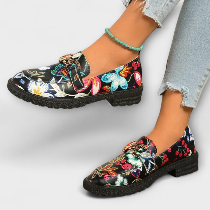 Orla – Multicolour Floral Loafers