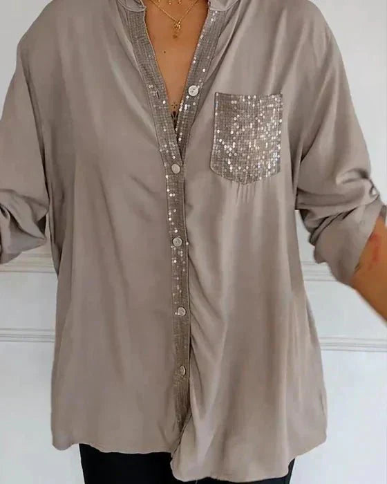 Isabeau | Chic Sequin Detail Blouse