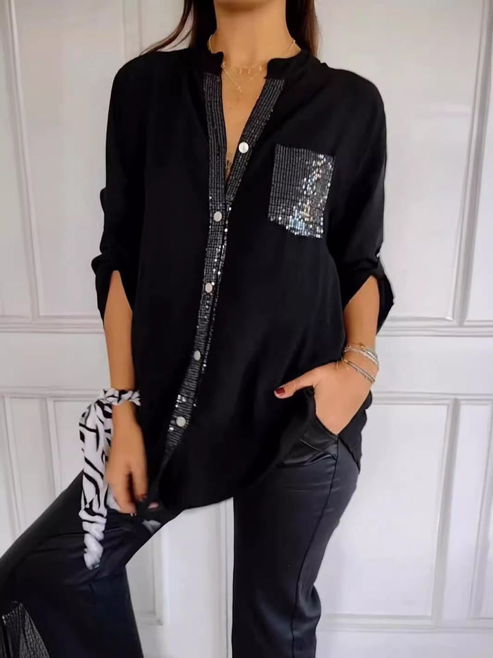Isabeau | Chic Sequin Detail Blouse