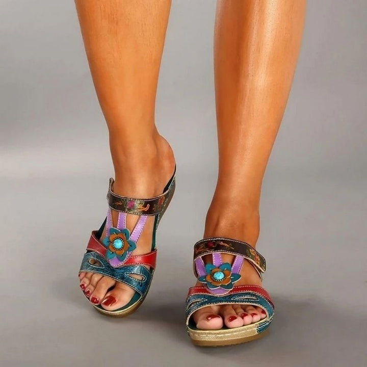 Saphira | Vintage Floral Comfort Sandals
