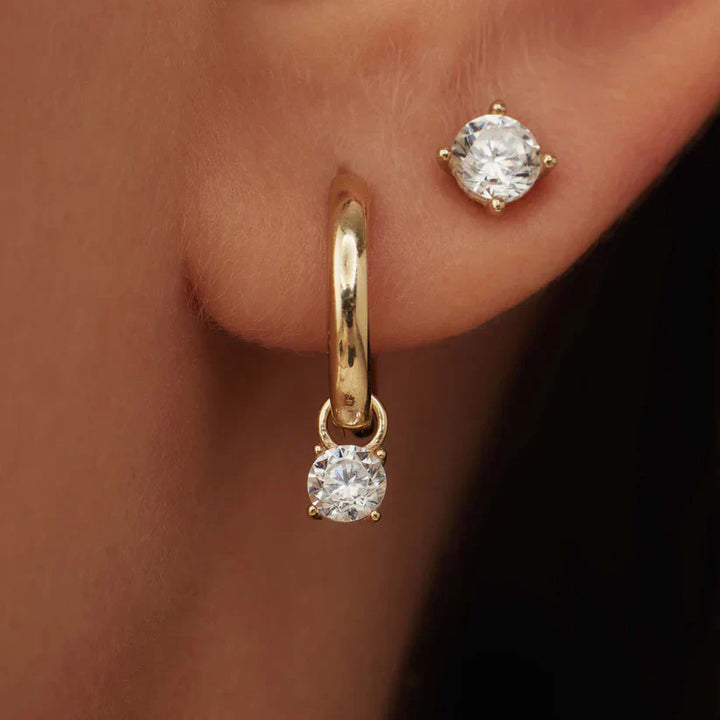 Larmes de Lune Stone Earrings Set | Golden