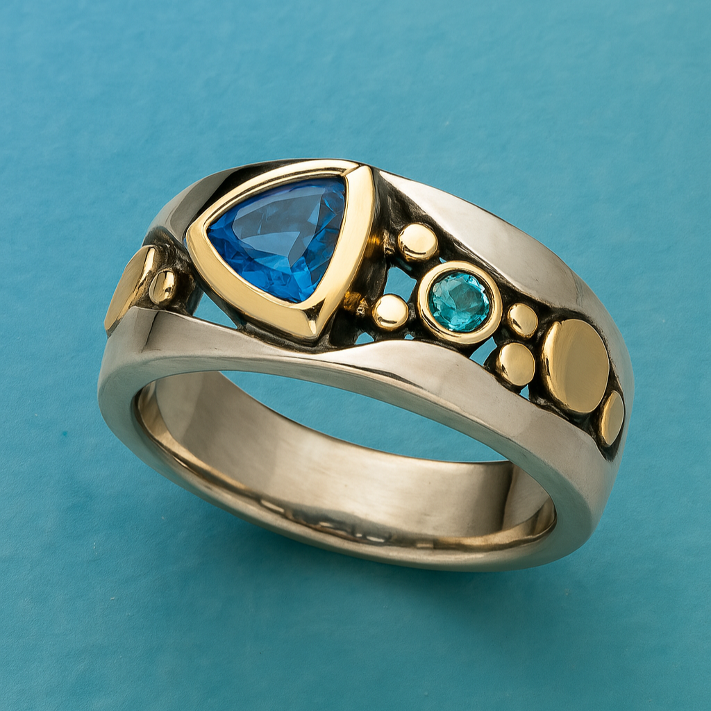 Marie | Vintage Blue Crystal Ring