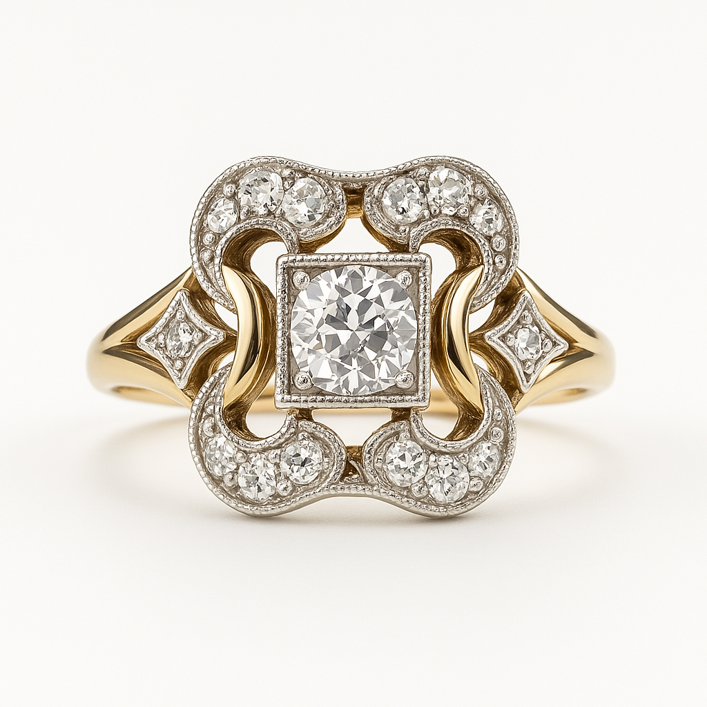 Donna | Vintage Zirconia Gold Ring