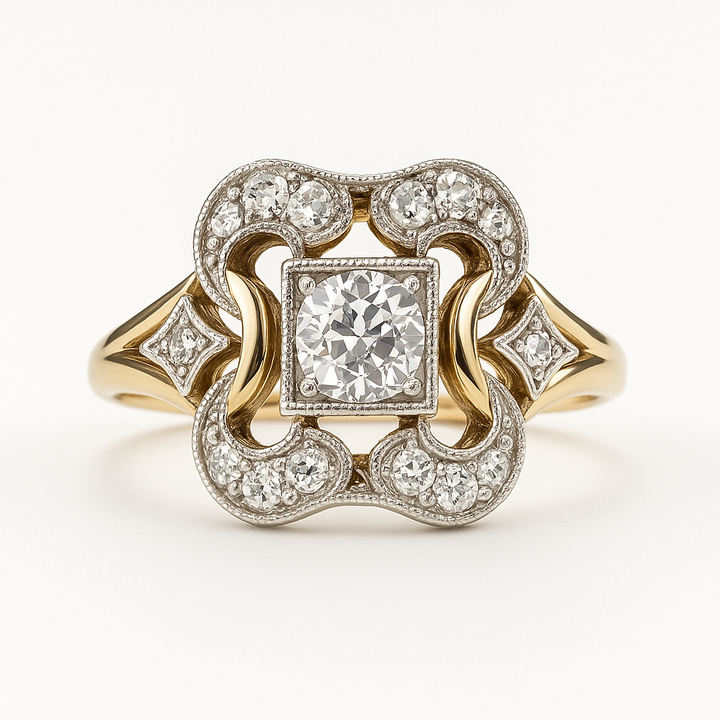 Donna | Vintage Zirconia Gold Ring