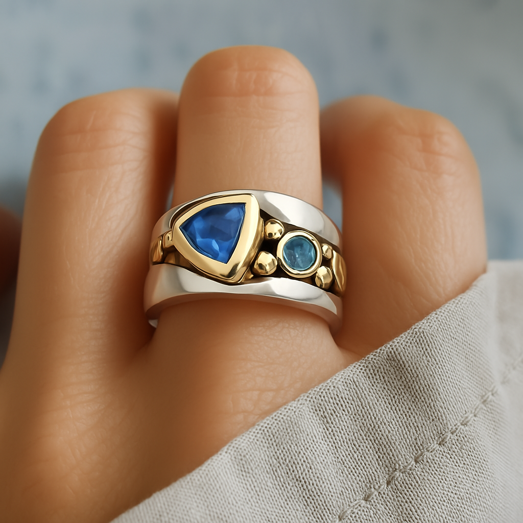 Marie | Vintage Blue Crystal Ring
