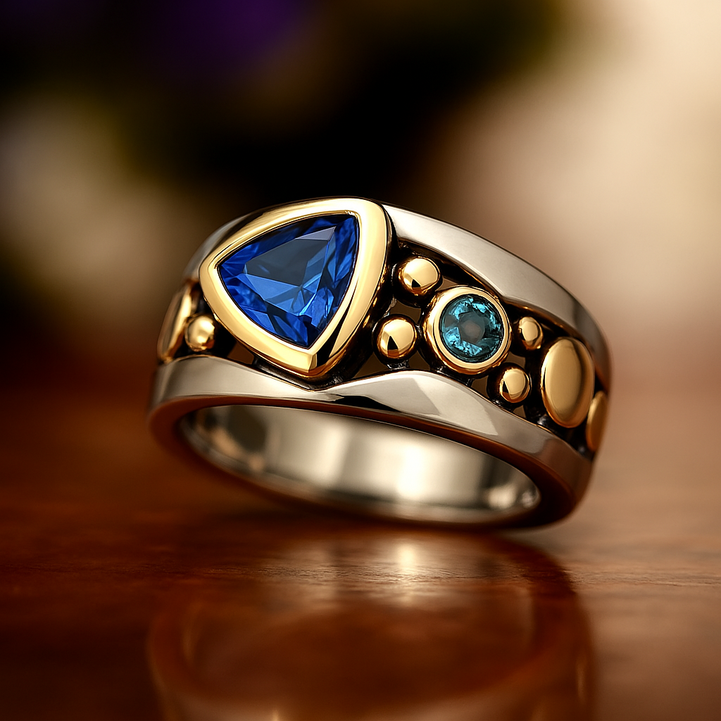 Marie | Vintage Blue Crystal Ring
