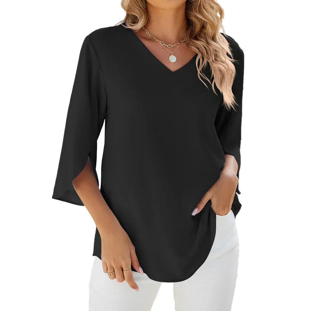 Vicky Blouse With V-Neck