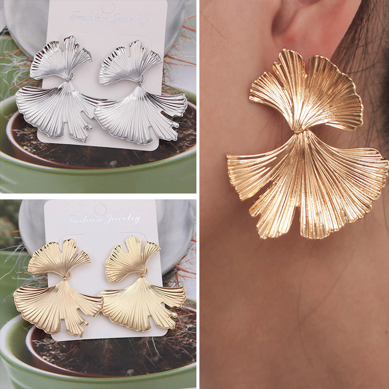 Vintage Ginkgo Biloba Earrings