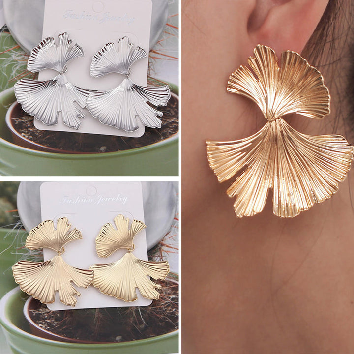 Vintage Ginkgo Biloba Earrings