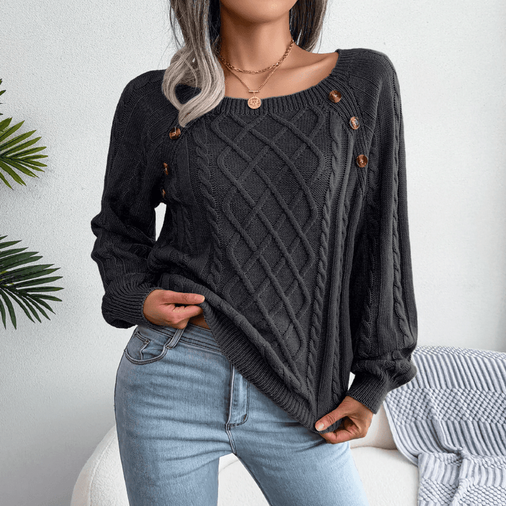 Liora | Elegant Button-Detail Sweater